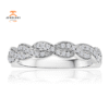 14KT Gold 1/3 CTW Round Diamond Pave Twist Band