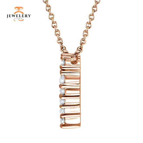 14 KARAT GOLD 1/4 CTW DIAMOND HEART NECKLACE - Image 7