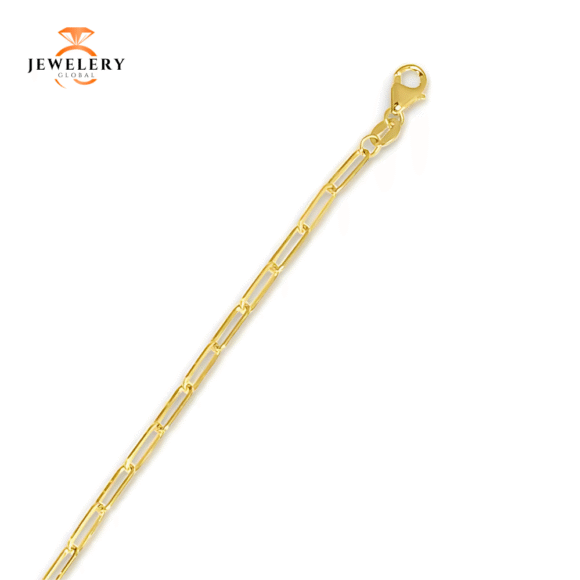 14 KARAT GOLD 2.7MM PAPERCLIP BRACELET- VARIOUS LENGTHS & COLORS