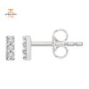 14KT GOLD 1/20 CTW DIAMOND PETITE BAR EARRINGS