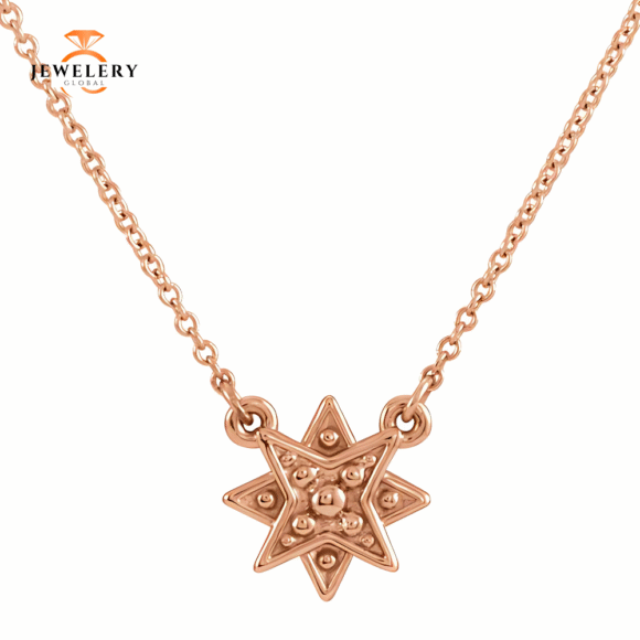 14 KARAT GOLD PETITE STAR NECKLACE-- 16-18" ADJUSTABLE