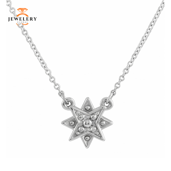14 KARAT GOLD PETITE STAR NECKLACE-- 16-18" ADJUSTABLE - Image 3