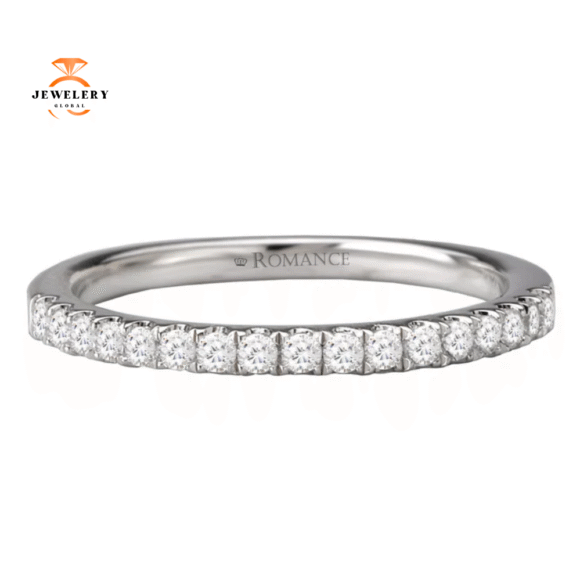 14KT White Gold 1/4 CTW Round Diamond Wedding Band - Image 2