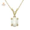 14KT YELLOW GOLD OPAL & DIAMOND NECKLACE
