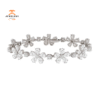 18KT White Gold 14.25 CTW Diamond Flower Bracelet