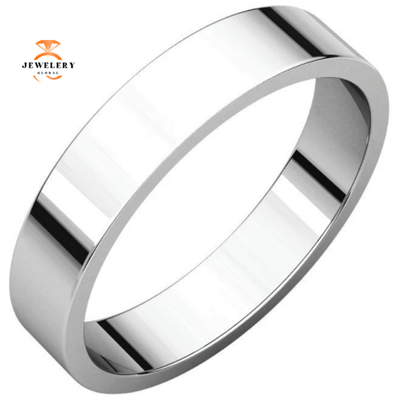 WOMEN'S 14KT GOLD 4MM FLAT WEDDING BAND