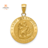 14KT YELLOW GOLD 19MM SAINT CHRISTOPHER PENDANT