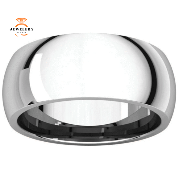 WOMEN'S 14KT GOLD 8MM COMFORT FIT WEDDING BAND - Image 2