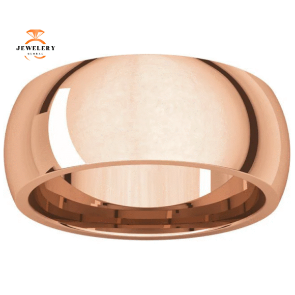 WOMEN'S 14KT GOLD 8MM COMFORT FIT WEDDING BAND - Image 6