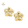 14KT YELLOW GOLD FLOWER EARRING JACKETS