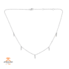 Emilique 14KT Gold .15 CTW Diamond Dangle Bar Necklace