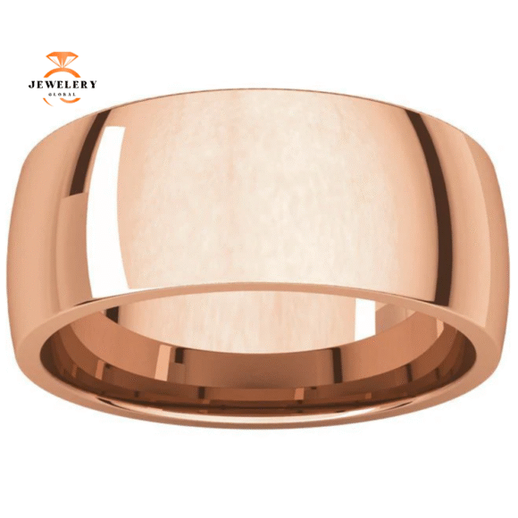 Women's 14KT Gold 8MM Light Comfort Fit Wedding Band - Image 6