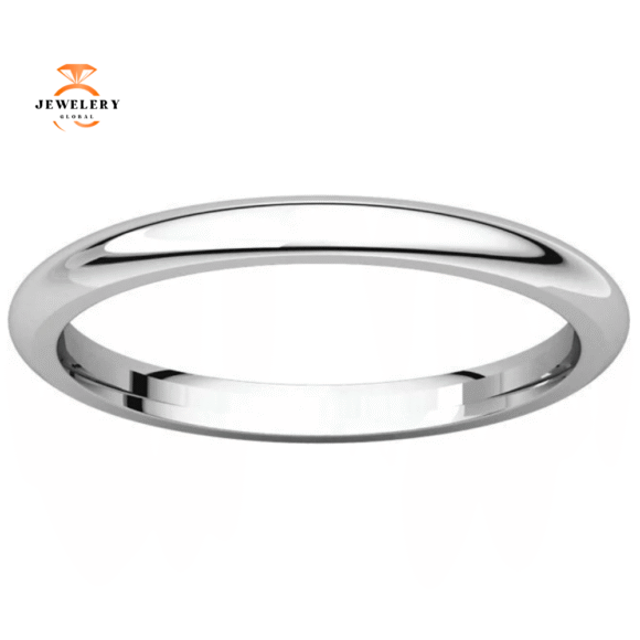 WOMEN'S PLATINUM 2MM COMFORT FIT WEDDING BAND - Image 2