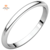 WOMEN'S PLATINUM 2MM HALF ROUND WEDDING BAND