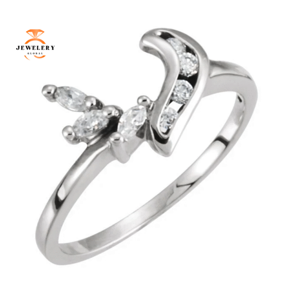 14KT WHITE GOLD DIAMOND WRAP-STYLE ENHANCER
