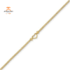 14KT YELLOW GOLD OPEN HEART ANKLET