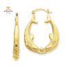 14KT YEOLLOW GOLD KISSING DOLPHIN EARRINGS