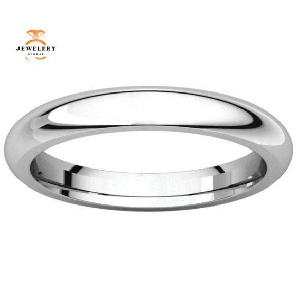 WOMEN'S PLATINUM 3MM COMFORT FIT WEDDING BAND - Image 2