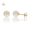 14KT YELLOW GOLD 7MM-8MM FRESHWATER CULTURED PEARL EARRINGS