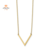 14KT Yellow Gold Polished "V" Necklace
