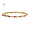 14KT YELLOW GOLD RUBY & DIAMOND BRACELET