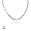 18KT White Gold 15.15 CTW Round Diamond 18" Riviera Necklace