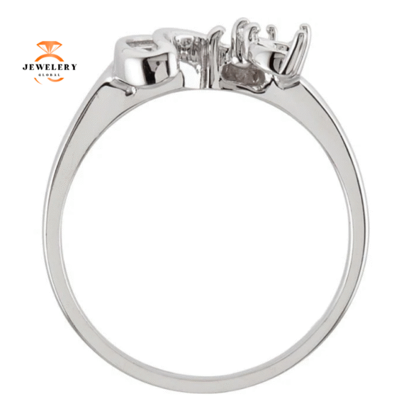 14KT WHITE GOLD DIAMOND WRAP-STYLE ENHANCER - Image 2