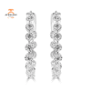 14KT WHITE GOLD 2.02 CTW DIAMOND HOOP EARRINGS