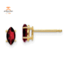 14KT YELLOW GOLD .50 CTW MARQUISE GARNET STUD EARRINGS