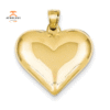 14KT YELLOW GOLD 3-D HOLLOW PUFFED HEART CHARM