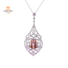 JULEVE 19.82 CT TOURMALINE, 5.31 CTW SAPPHIRE & .32 CTW DIAMOND PENDANT