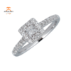 JULEVE 14KT GOLD 1/2 CTW DIAMOND SQUARE HALO RING