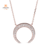 Emilique 14KT Gold .16 CTW Diamond Crescent Moon Necklace