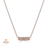 Emilique 14KT Gold 1/10 CTW Diamond Rectangle Bar Necklace