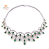 JULEVE 12.13 CTW EMERALD & 12.55 CTW DIAMOND NECKLACE