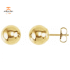 14KT Yellow Gold 8MM Ball Earrings
