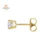 14KT Yellow Gold 5MM Cubic Zirconia Earrings