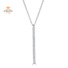 EMILIQUE 14KT GOLD 0.10 CTW DIAMOND VERTICAL BAR NECKLACE