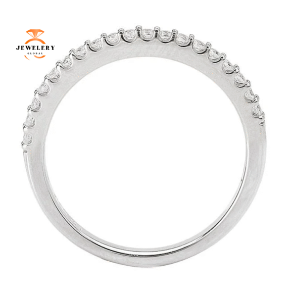 14KT WHITE GOLD 1/5 CTW DIAMOND 19 STONE BAND - Image 3