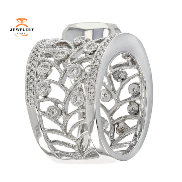 JULEVE TOURMALINE & DIAMOND FILIGREE RING - Image 4