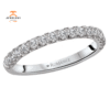 14KT WHITE GOLD 3/8 CTW DIAMOND 17 STONE BAND