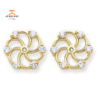 14KT YELLOW GOLD DIAMOND EARRING JACKETS