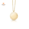 EMILIQUE 14KT YELLOW GOLD SMALL DIAMOND DIAL NECKLACE