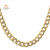 14KT YELLOW GOLD 9MM SEMI SOLID CURB CHAIN NECKLACE - 4 LENGTHS