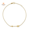 14KT YELLOW GOLD POLISHED ARROW ANKLET