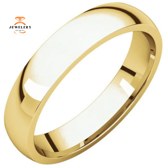 WOMEN'S 14KT GOLD 4MM LIGHT COMFORT FIT WEDDING BAND - Image 3