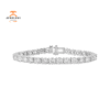 14KT WHITE GOLD 13.29 CTW ROUND DIAMOND TENNIS BRACELET