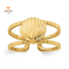 14KT YELLOW GOLD SHELL TOE RING