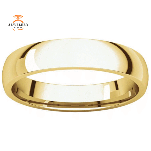 WOMEN'S 14KT GOLD 4MM LIGHT COMFORT FIT WEDDING BAND - Image 4
