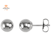 14KT White Gold 6MM Ball Earrings